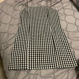 Black and White Gingham Mini Dress